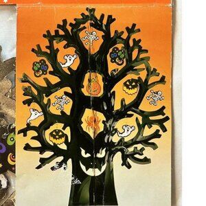 Amscan Halloween Foil Spooky Tree Hanging Decoration 23"x 17" NOS Vintage